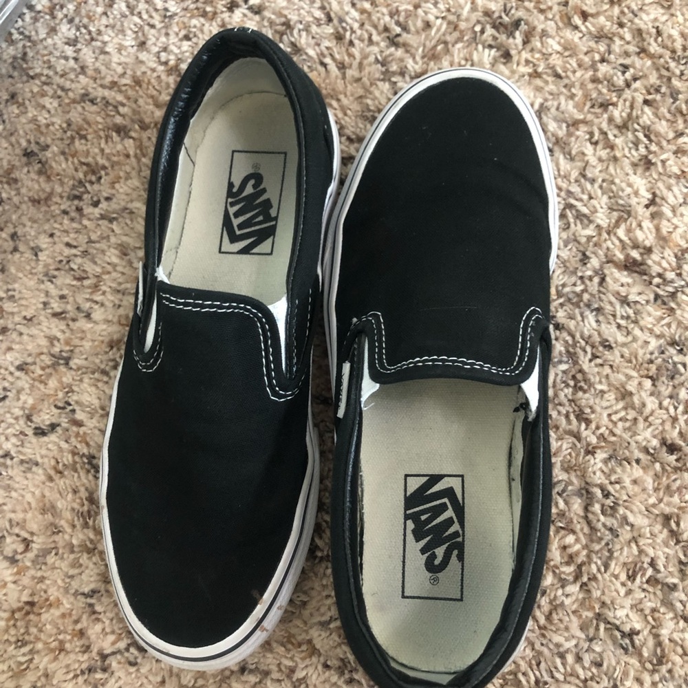 Black and white vans